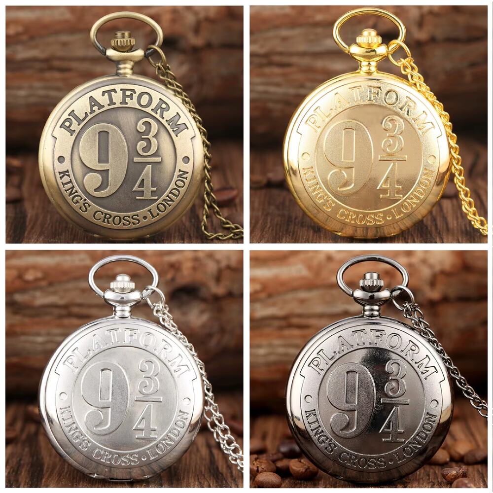 Fantasy Train Portal Pocket Watch – Personalized Magic Platform Design Vintage - Picture 11 of 11